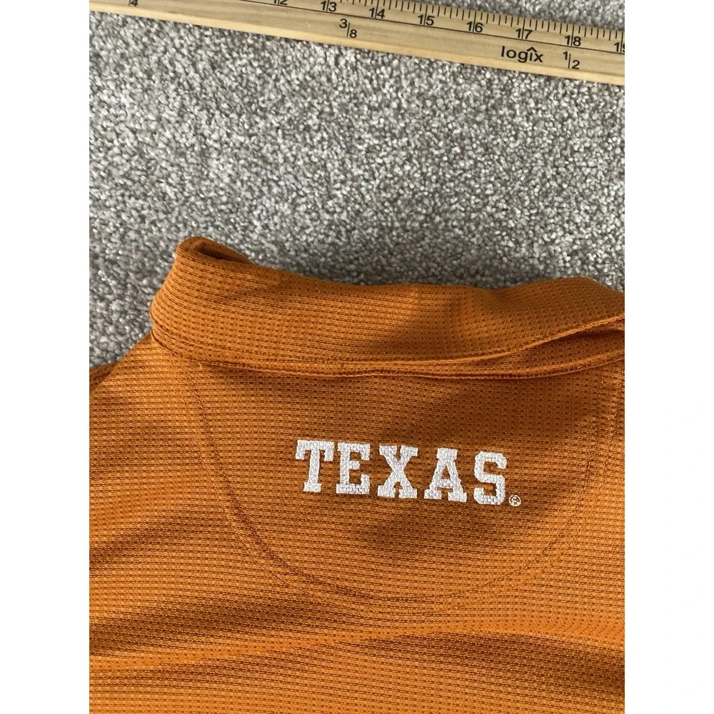VTG Nike Gray Tag Texas Longhorns UT Performance Polo Mens L Orange Preppy NCAA